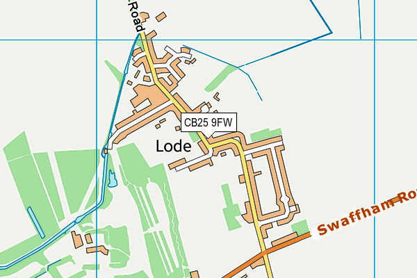 CB25 9FW map - OS VectorMap District (Ordnance Survey)