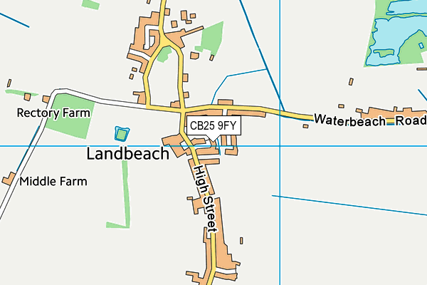 CB25 9FY map - OS VectorMap District (Ordnance Survey)