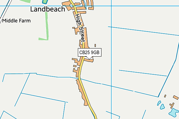 CB25 9GB map - OS VectorMap District (Ordnance Survey)