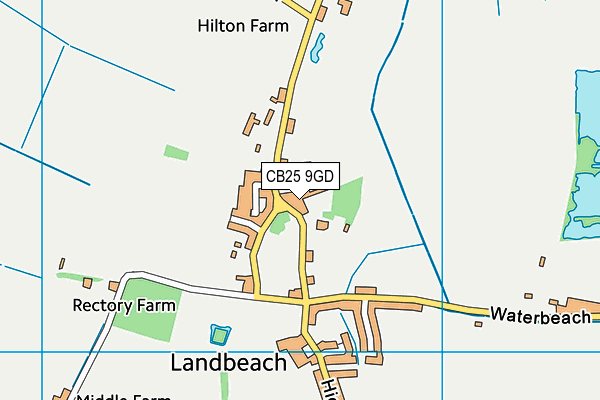 CB25 9GD map - OS VectorMap District (Ordnance Survey)