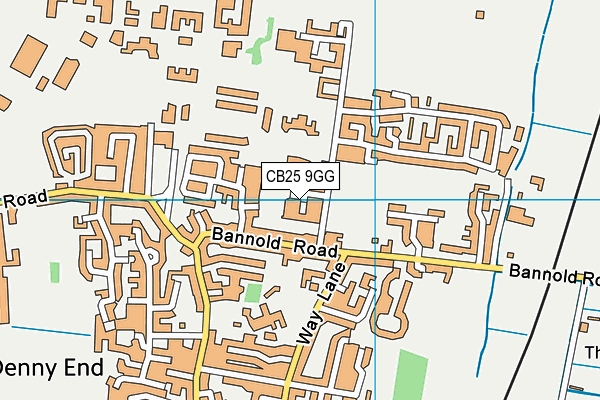 CB25 9GG map - OS VectorMap District (Ordnance Survey)