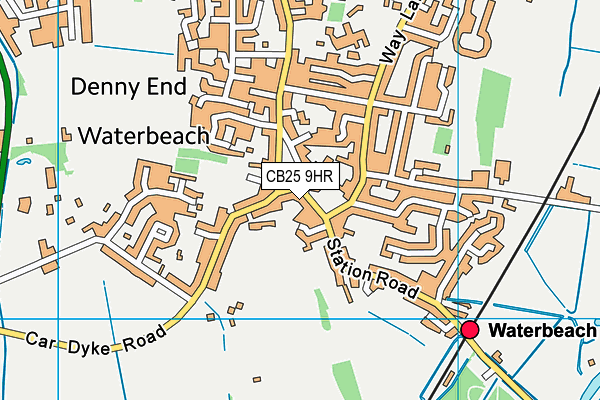CB25 9HR map - OS VectorMap District (Ordnance Survey)