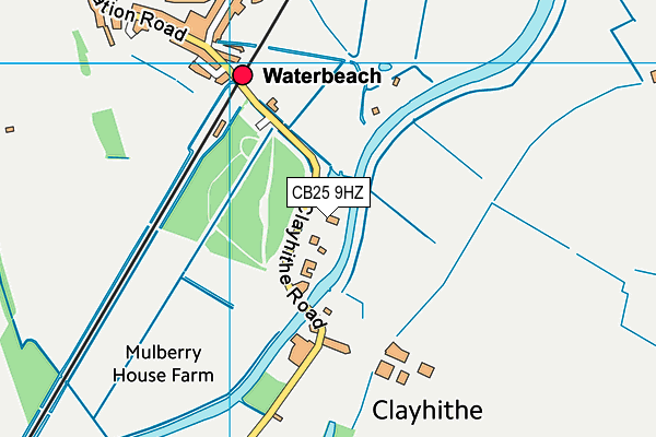 CB25 9HZ map - OS VectorMap District (Ordnance Survey)