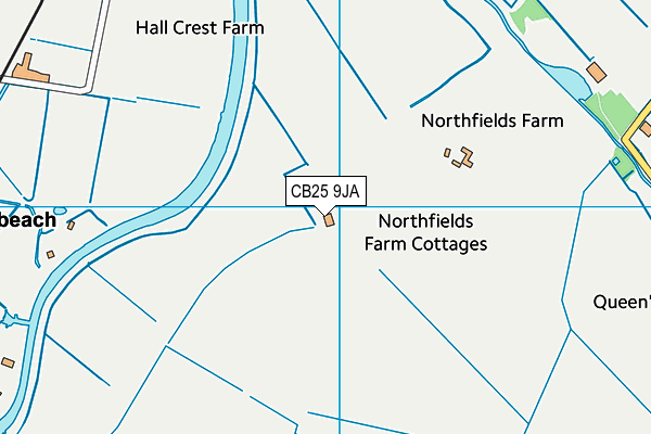 CB25 9JA map - OS VectorMap District (Ordnance Survey)