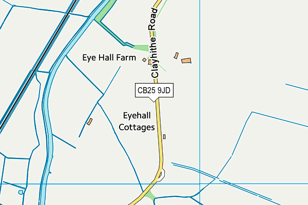 CB25 9JD map - OS VectorMap District (Ordnance Survey)