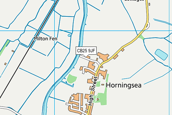 CB25 9JF map - OS VectorMap District (Ordnance Survey)