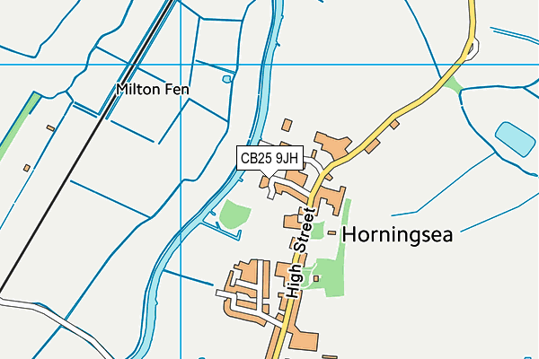 CB25 9JH map - OS VectorMap District (Ordnance Survey)