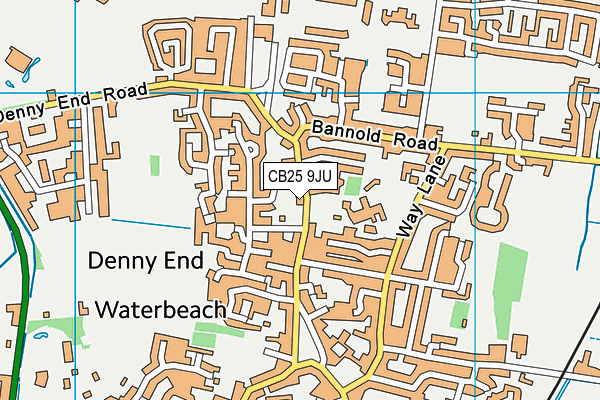 Waterbeach Community Primary School map (CB25 9JU) - OS VectorMap District (Ordnance Survey)