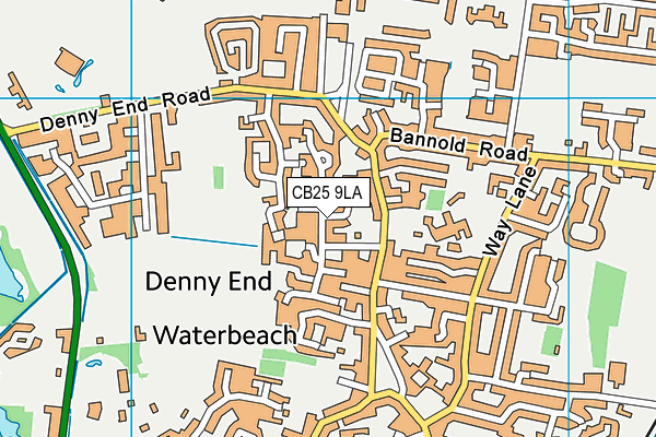 CB25 9LA map - OS VectorMap District (Ordnance Survey)