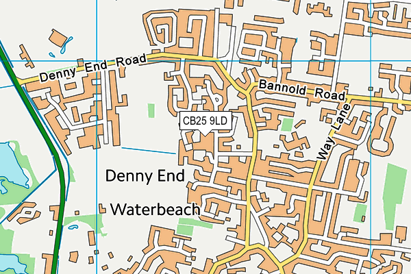 CB25 9LD map - OS VectorMap District (Ordnance Survey)