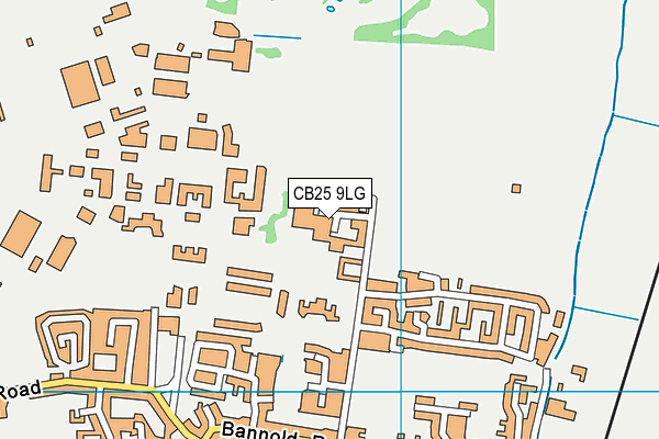 CB25 9LG map - OS VectorMap District (Ordnance Survey)