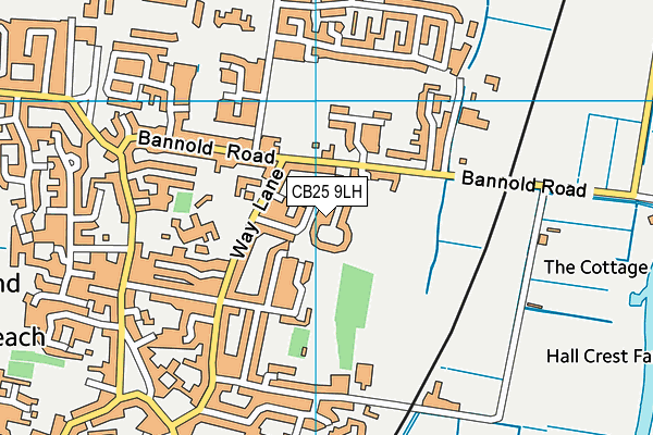 CB25 9LH map - OS VectorMap District (Ordnance Survey)