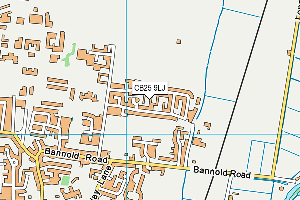 CB25 9LJ map - OS VectorMap District (Ordnance Survey)