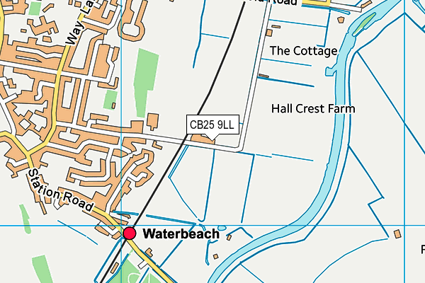 CB25 9LL map - OS VectorMap District (Ordnance Survey)