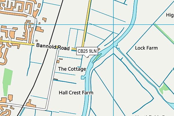 CB25 9LN map - OS VectorMap District (Ordnance Survey)