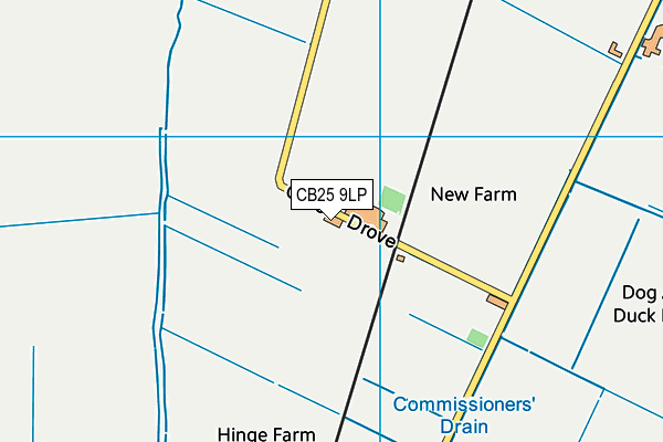 CB25 9LP map - OS VectorMap District (Ordnance Survey)