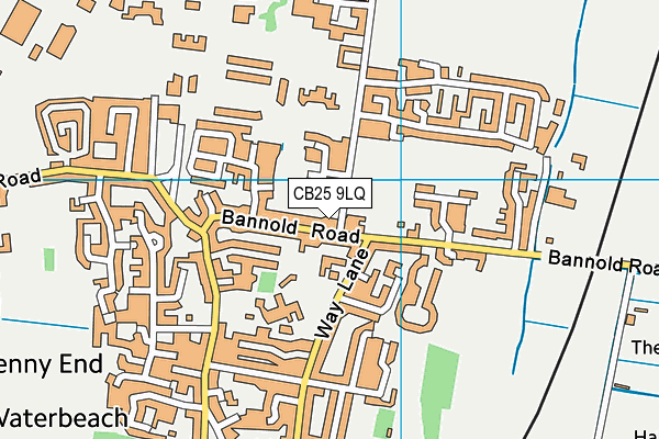 CB25 9LQ map - OS VectorMap District (Ordnance Survey)