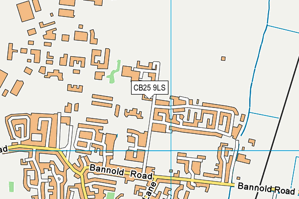 CB25 9LS map - OS VectorMap District (Ordnance Survey)