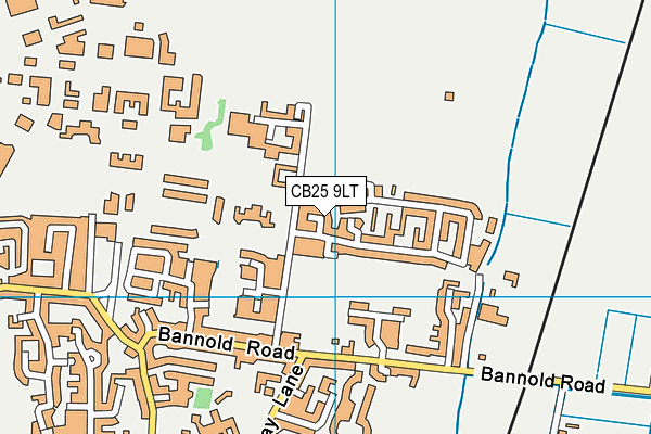 CB25 9LT map - OS VectorMap District (Ordnance Survey)