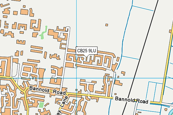 CB25 9LU map - OS VectorMap District (Ordnance Survey)