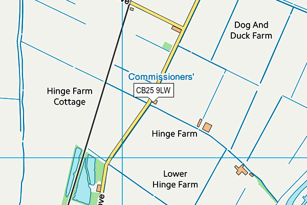 CB25 9LW map - OS VectorMap District (Ordnance Survey)