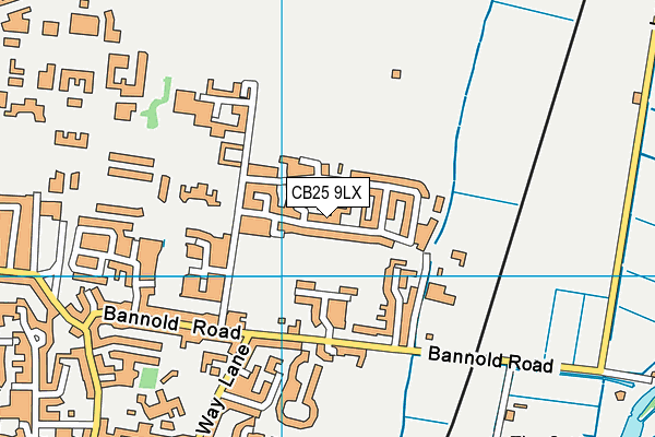 CB25 9LX map - OS VectorMap District (Ordnance Survey)