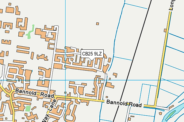 CB25 9LZ map - OS VectorMap District (Ordnance Survey)