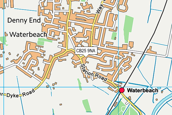 CB25 9NA map - OS VectorMap District (Ordnance Survey)