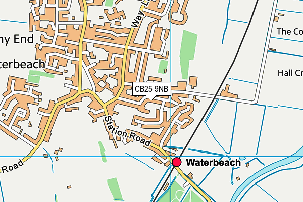 CB25 9NB map - OS VectorMap District (Ordnance Survey)