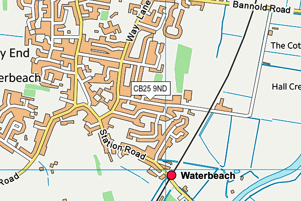 CB25 9ND map - OS VectorMap District (Ordnance Survey)