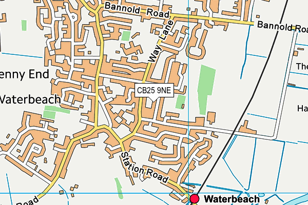CB25 9NE map - OS VectorMap District (Ordnance Survey)