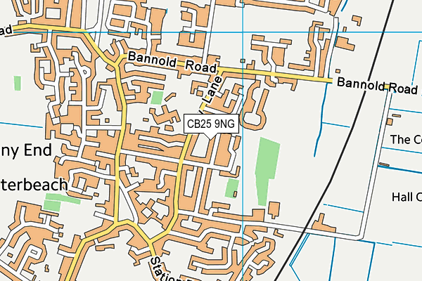 CB25 9NG map - OS VectorMap District (Ordnance Survey)