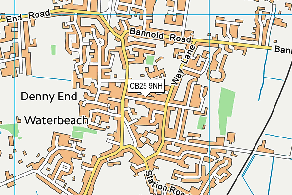 CB25 9NH map - OS VectorMap District (Ordnance Survey)