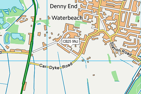 CB25 9NJ map - OS VectorMap District (Ordnance Survey)