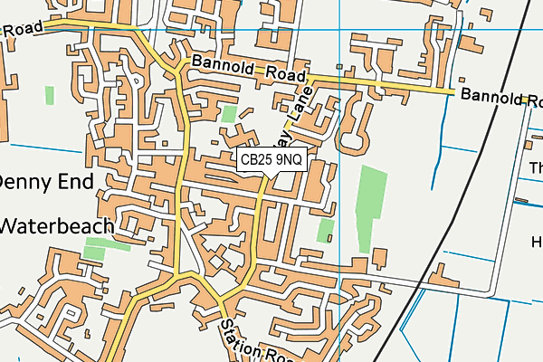 CB25 9NQ map - OS VectorMap District (Ordnance Survey)