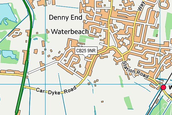 CB25 9NR map - OS VectorMap District (Ordnance Survey)