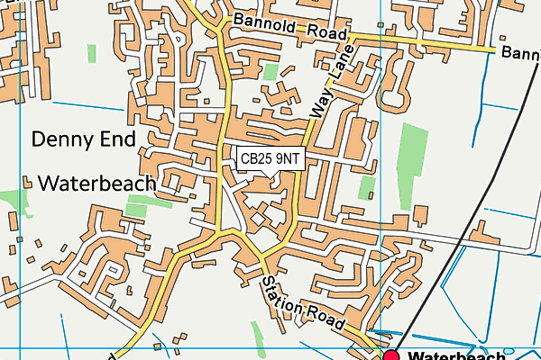 CB25 9NT map - OS VectorMap District (Ordnance Survey)