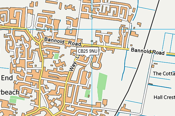 CB25 9NU map - OS VectorMap District (Ordnance Survey)