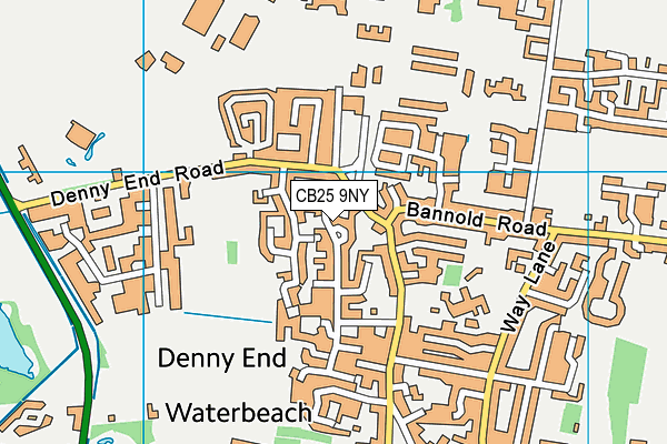CB25 9NY map - OS VectorMap District (Ordnance Survey)
