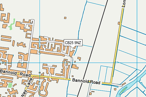 CB25 9NZ map - OS VectorMap District (Ordnance Survey)