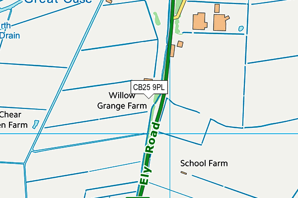 CB25 9PL map - OS VectorMap District (Ordnance Survey)