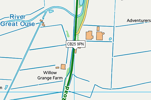 CB25 9PN map - OS VectorMap District (Ordnance Survey)