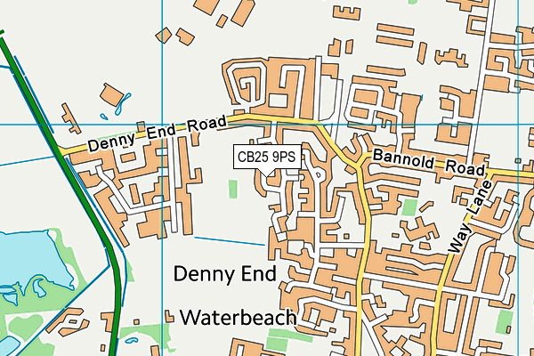 CB25 9PS map - OS VectorMap District (Ordnance Survey)