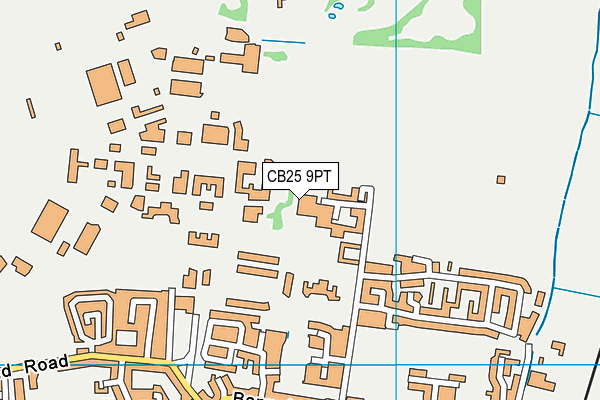 CB25 9PT map - OS VectorMap District (Ordnance Survey)