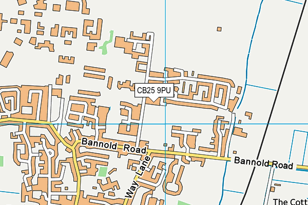 CB25 9PU map - OS VectorMap District (Ordnance Survey)