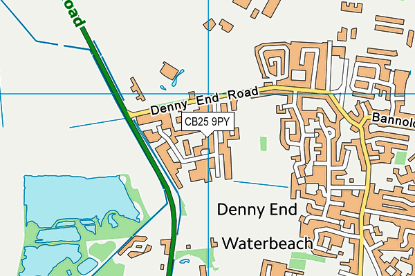 CB25 9PY map - OS VectorMap District (Ordnance Survey)