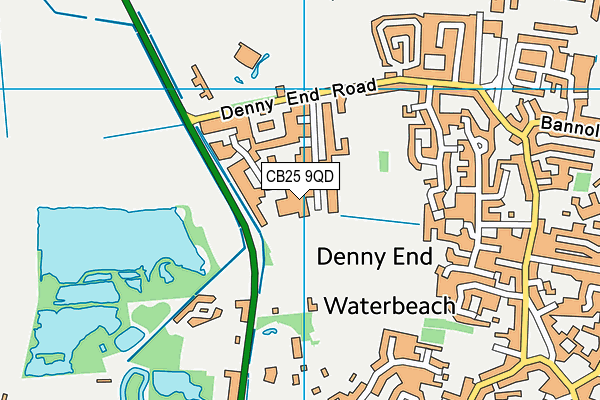 CB25 9QD map - OS VectorMap District (Ordnance Survey)