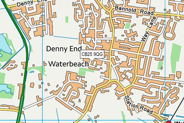 CB25 9QG map - OS VectorMap District (Ordnance Survey)