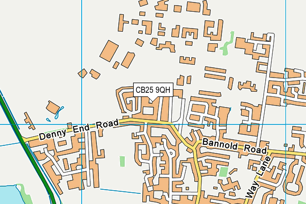 CB25 9QH map - OS VectorMap District (Ordnance Survey)