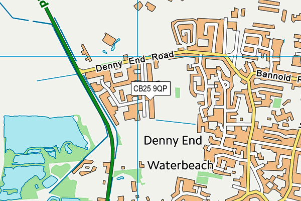 CB25 9QP map - OS VectorMap District (Ordnance Survey)